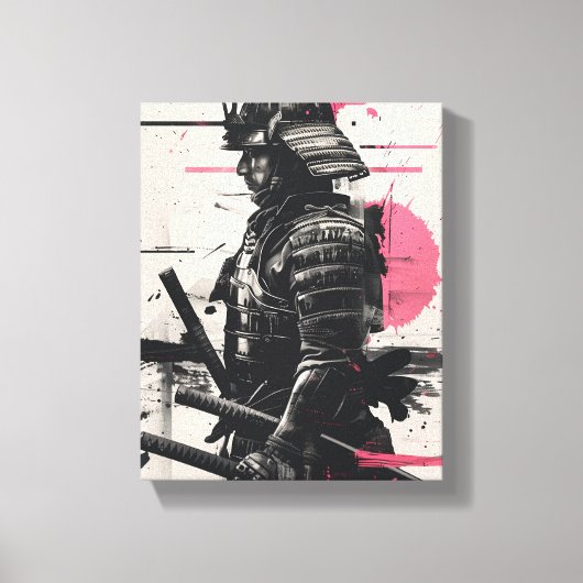 Samurai Warrior Art Canvas Afdruk (Voorkant)