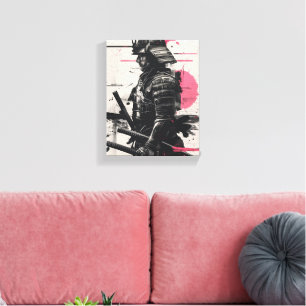 Samurai Warrior Art Canvas Afdruk