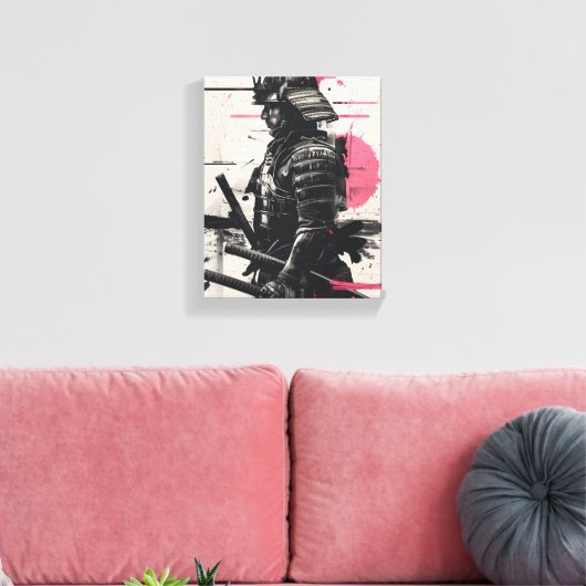 Samurai Warrior Art Canvas Afdruk (Insitu (Woonkamer))