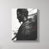 Samurai Warrior Art Canvas Afdruk (Voorkant)