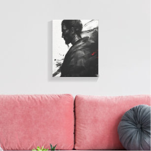 Samurai Warrior Art Canvas Afdruk