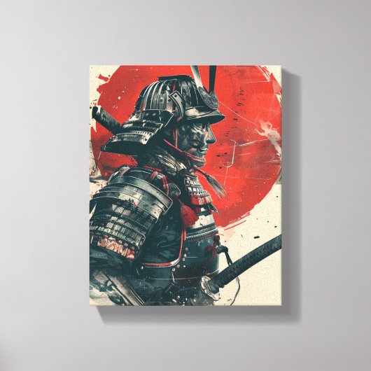 Samurai Warrior Art Canvas Afdruk (Voorkant)