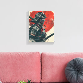 Samurai Warrior Art Canvas Afdruk