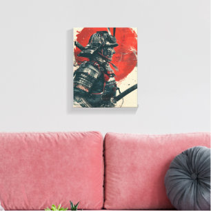 Samurai Warrior Art Canvas Afdruk