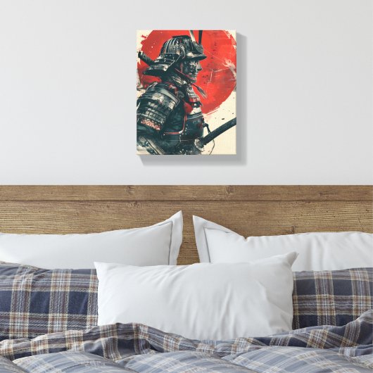 Samurai Warrior Art Canvas Afdruk (Insitu (Slaapkamer))