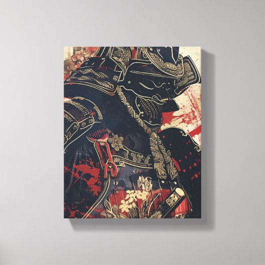 Samurai Warrior Art Canvas Afdruk (Voorkant)