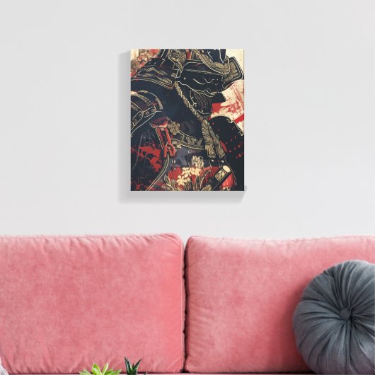 Samurai Warrior Art Canvas Afdruk (Insitu (Woonkamer))