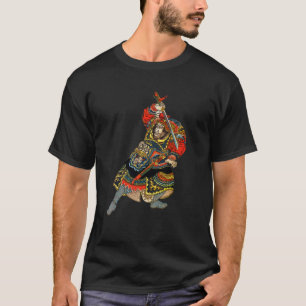  Samurai Warrior Aziatische kunst Zwart T-shirt