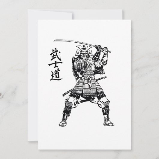 Samurai Warrior Bedankkaart (Voorkant)