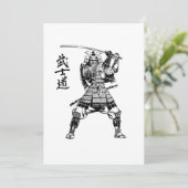 Samurai Warrior Bedankkaart (Staand voorkant)