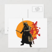 Samurai Warrior Briefkaart (Voorkant / Achterkant)