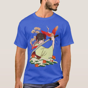 Samurai Warrior Bushido Code Japans meisje Sword T-shirt