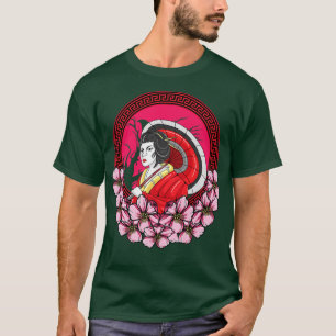 Samurai Warrior Bushido Code Japans zwaardmeisje V T-shirt