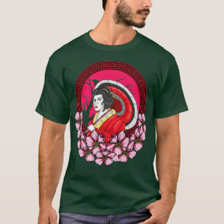 Samurai Warrior Bushido Code Japans zwaardmeisje V T-shirt