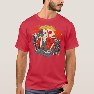 Samurai Warrior Bushido Code Japanse DJ-zwaardmann T-shirt