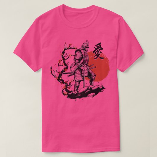 Samurai Warrior bushido code Japanse rode cultuur T-shirt (Design voorkant)