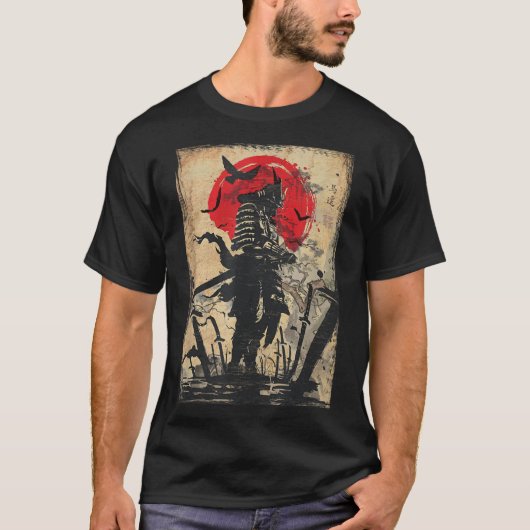 Samurai warrior bushido code Japanse zwaardmannen T-shirt (Voorkant)