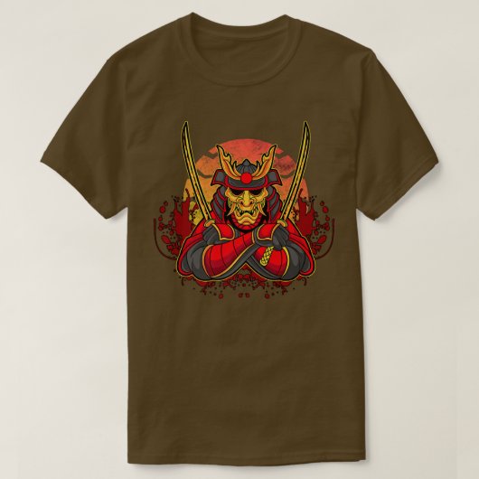 Samurai Warrior Bushido Code Japanse zwaardmannen T-shirt (Design voorkant)