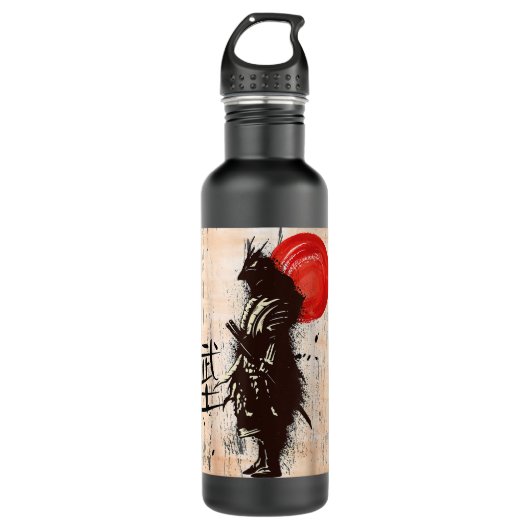 Samurai Warrior Bushido Code Japanse zwemmer Waterfles (Voorkant)