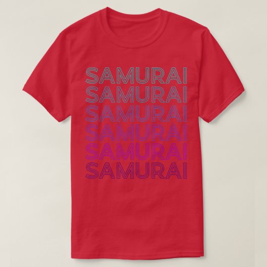 Samurai Warrior Bushido Japanse Retro T-Shirt (Design voorkant)
