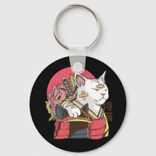 Samurai Warrior Cat Sleutelhanger