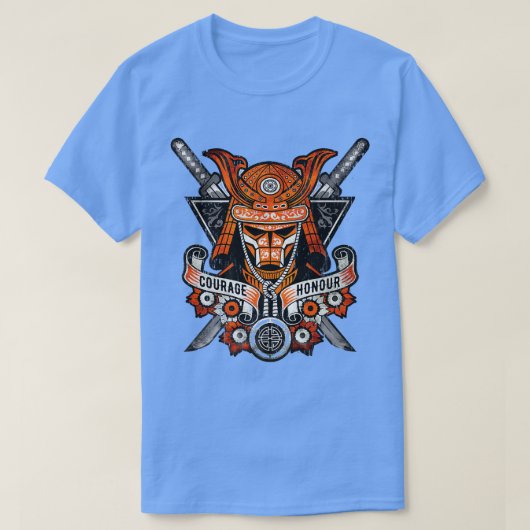 Samurai Warrior  Courage and Honour, Bushido  (2) T-shirt (Design voorkant)