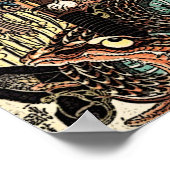 Samurai Warrior doodt Serpent Poster (Hoek)