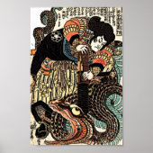 Samurai Warrior doodt Serpent Poster (Voorkant)