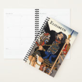 Samurai Warrior en Zijn hond-Japans Woodblock Planner (Display)
