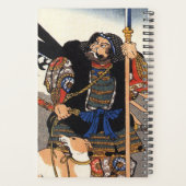 Samurai Warrior en Zijn hond-Japans Woodblock Planner (Achterkant)