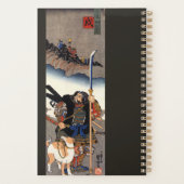 Samurai Warrior en Zijn hond-Japans Woodblock Planner (Achterkant)