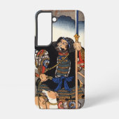 Samurai Warrior en Zijn hond-Japans Woodblock Samsung Galaxy Hoesje (Achterkant)
