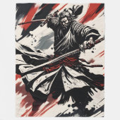 Samurai Warrior Fleece Deken (Voorkant)