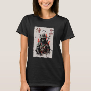 Samurai Warrior Frog Graphic, coole Japanse kunst T-shirt