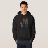 Samurai Warrior geconfronteerd met felle Japanse d Hoodie (Voorkant volledig)