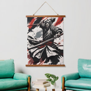 Samurai Warrior Hangend Wandkleed