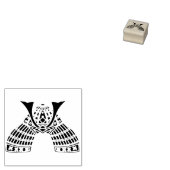Samurai warrior helmet ornament with hoe / 鍬形兜 rubberstempel (Gestempeld)