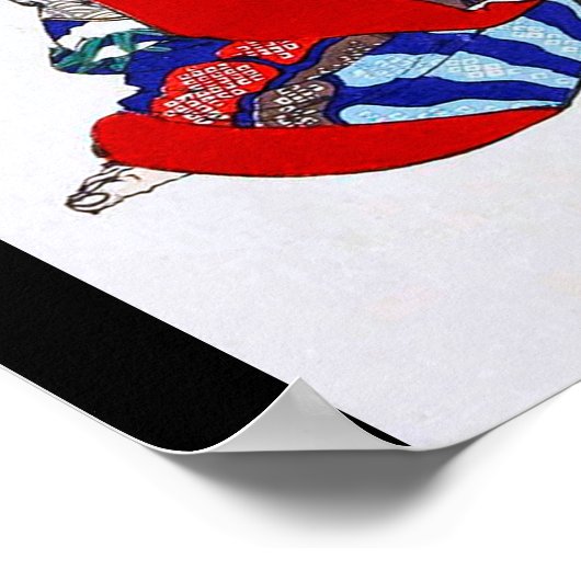 Samurai Warrior Holding a Katana, Yoshitoshi Poster (Hoek)