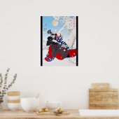 Samurai Warrior Holding a Katana, Yoshitoshi Poster (Keuken)