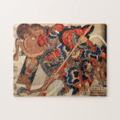 Samurai warrior houtafval ukiyo-e legpuzzel (Horizontaal)