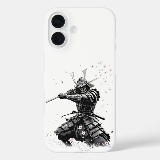Samurai Warrior in Action Japanese Art Ceramic  Case-Mate iPhone Case (Achterkant)