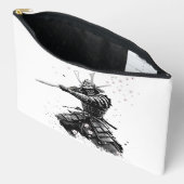 Samurai Warrior in Action Japanese Art Ceramic  Etui (Open)