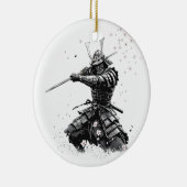 Samurai Warrior in Action Japanese Art Ceramic  Keramisch Ornament (Rechts)