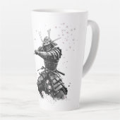 Samurai Warrior in Action Japanese Art Ceramic Latte Mok (Rechterhoek)