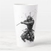 Samurai Warrior in Action Japanese Art Ceramic Latte Mok (Voorkant)