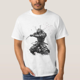 Samurai Warrior in Action Japanese Art Ceramic  T-shirt