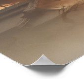 Samurai Warrior in Dark Armor met dramatisch licht Poster (Hoek)