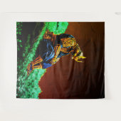 Samurai Warrior in Golden Armor – Epic Japanese Wandkleed (Voorkant (horizontaal))