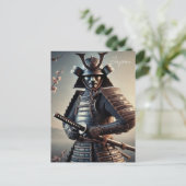 Samurai Warrior Japan Briefkaart (Staand voorkant)