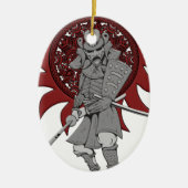 Samurai Warrior Japan Keramisch Ornament (Voorkant)